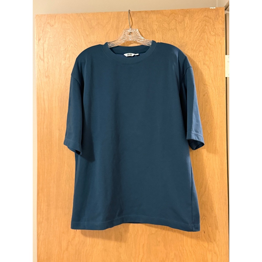 Uniqlo U Crew Neck Tee Mens L Teal Blue Midweight Jersey Lemaire Short Sleeve